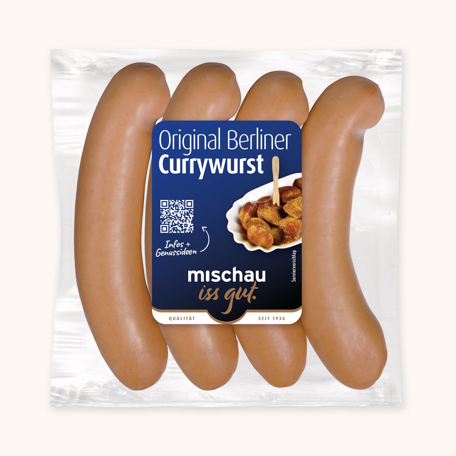 Original Berliner Currywurst mit Darm