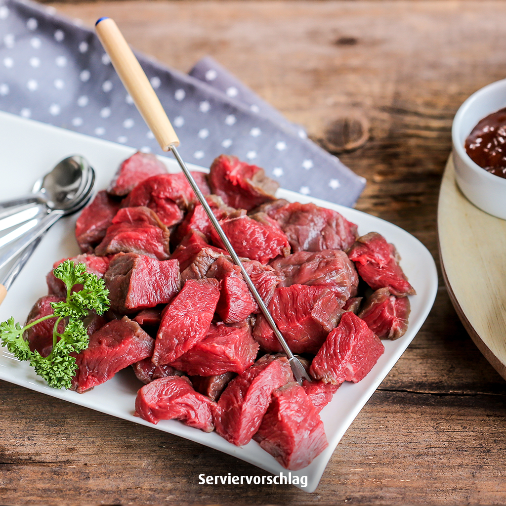 Fonduefleisch Rinderfilet